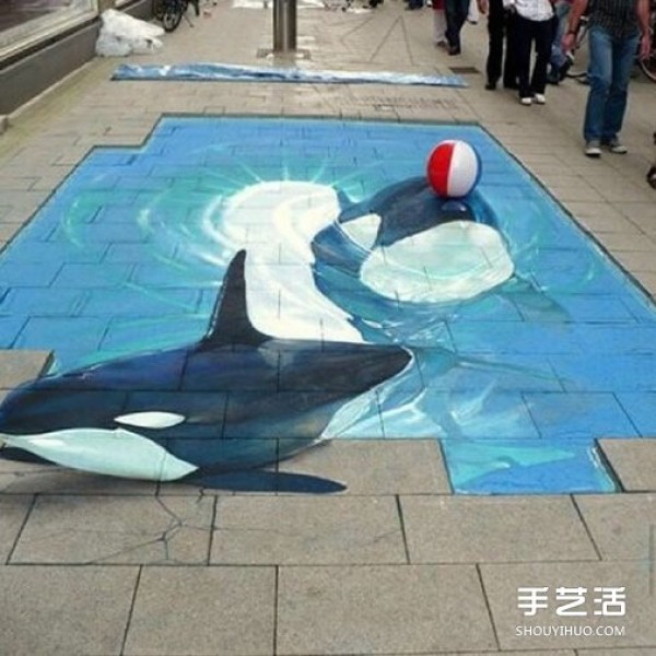 Street 3D three-dimensional paintings, appreciate 3D street graffiti pictures