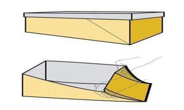 Tutorial on transforming a shoe box into a simple shoe rack