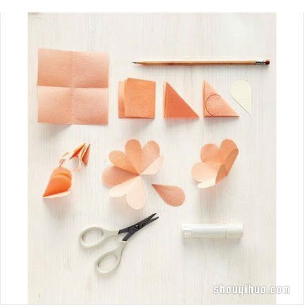 How to make a petal greeting card: How to make a petal greeting card by cutting paper by hand