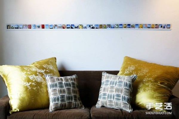 Use plastic strips to make a photo wall plastic strip photo holder DIY