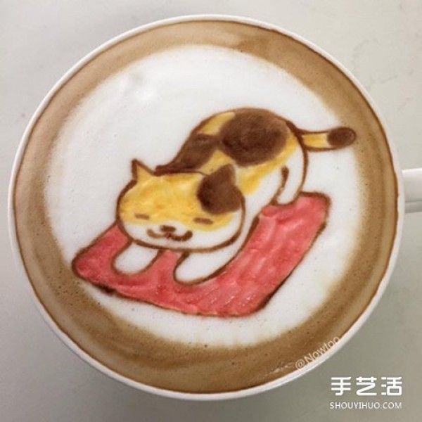 Coffee Latte Art: Put the cute cat in the game into the coffee cup