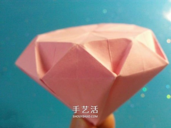 How to fold paper 3D diamonds with illustrations, fold a huge one for your girlfriend