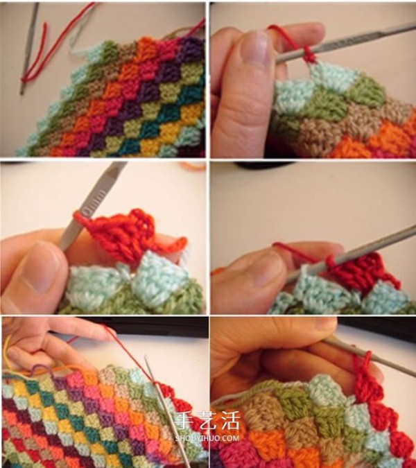 Diagonal crochet cushions for twill pattern cushions