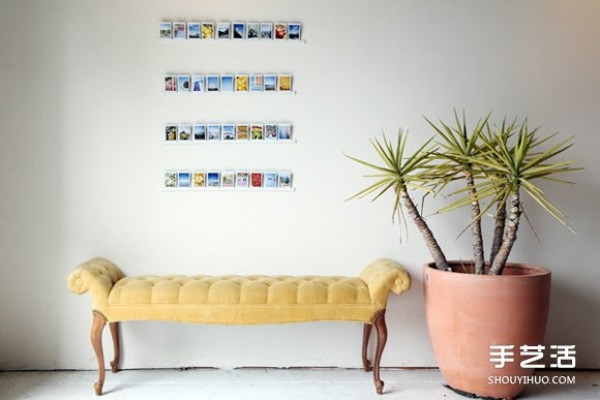 Use plastic strips to make a photo wall plastic strip photo holder DIY