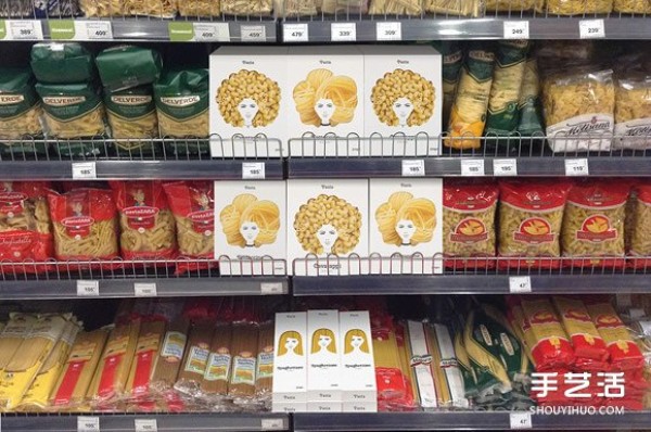 Noodles with a charming and charming pasta packaging design have changed their hairstyle