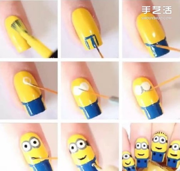 Nine simple manicure tutorials with step-by-step pictures including various styles~