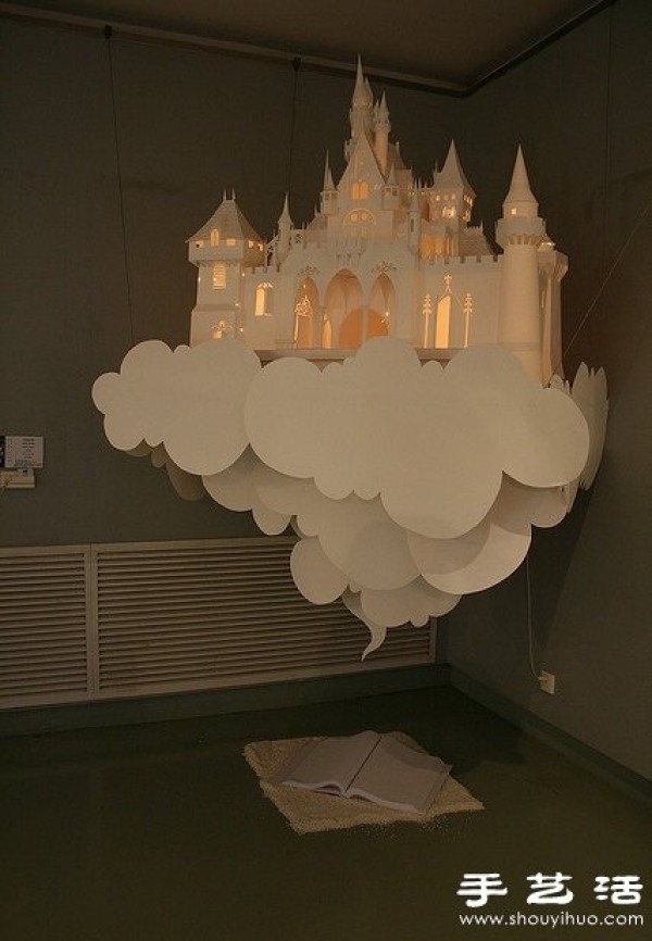 Exquisite Papercraft Castle in the Sky