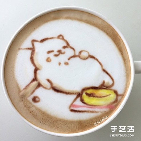 Coffee Latte Art: Put the cute cat in the game into the coffee cup