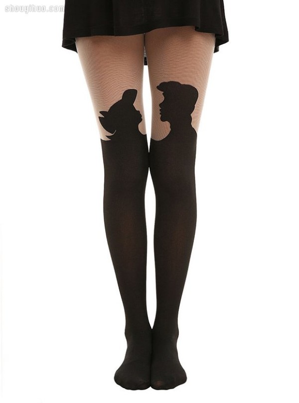 Classic Disney animated character stockings look slim and fashionable