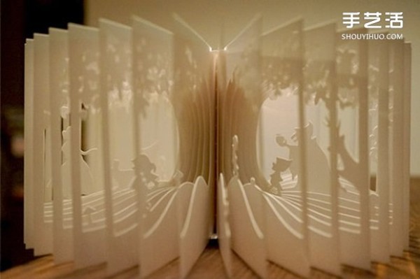 Appreciation of 360-degree three-dimensional hollow book works and exquisite hollow book pictures