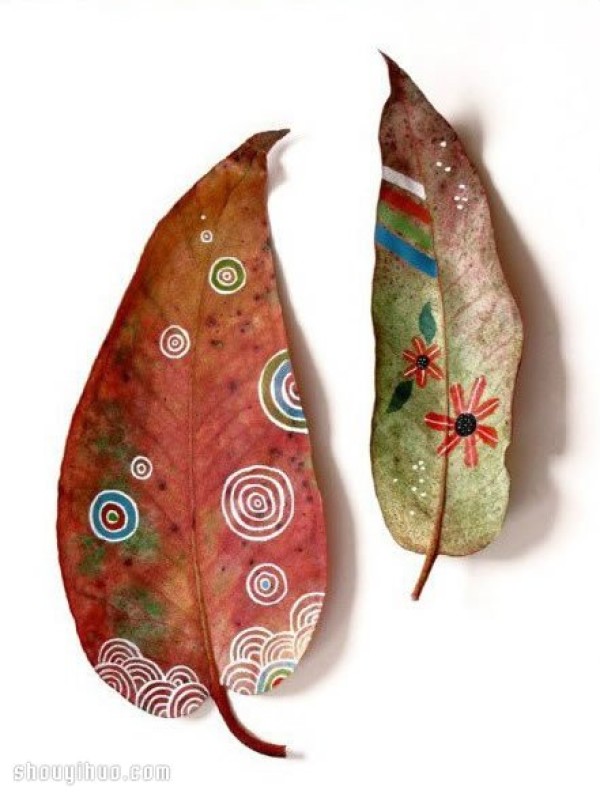 Creative leaf painting DIY. Come and pick up some fallen leaves and DIY.