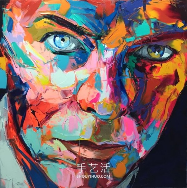 Vivid colors and textures! Palette knife portraitAppreciation of paintings