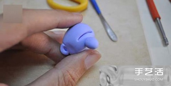 Ultra-light clay Smurf making illustrated handmade Smurf clay tutorial