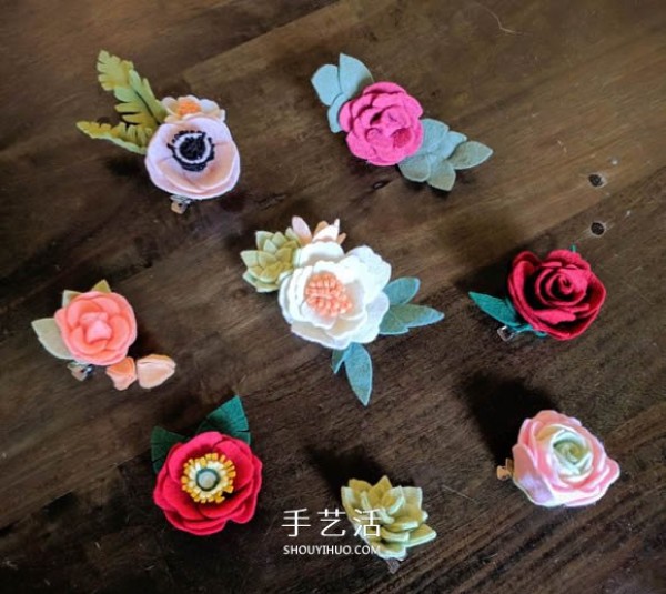 How to make lots of felt flowers and DIY a beautiful garland headdress