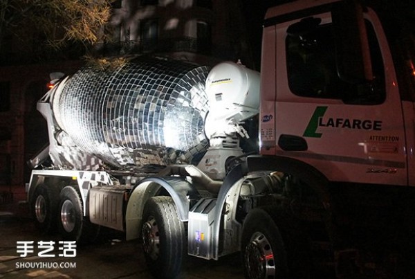 The construction site show is back! Turn cement tanker trucks into oversized disco balls