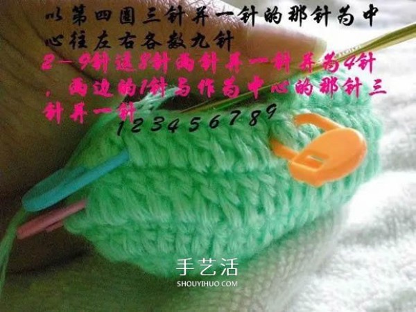 Step-by-step diagram of how to crochet simple and beautiful baby shoes