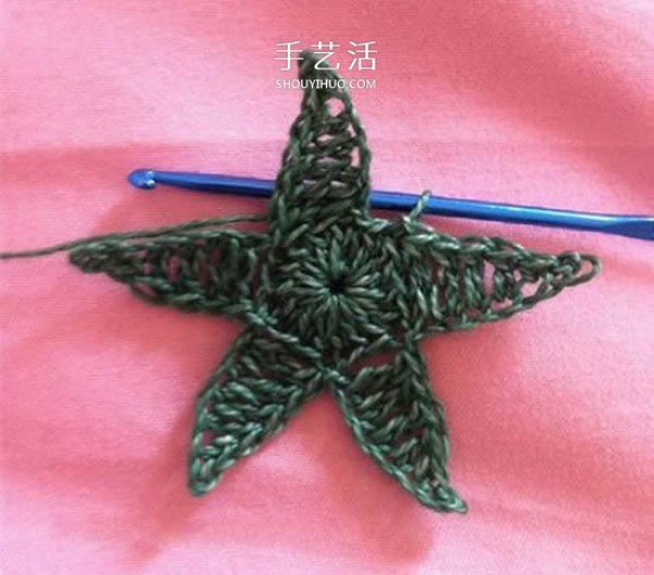 How to knit a five-pointed star, crochet small star diagram