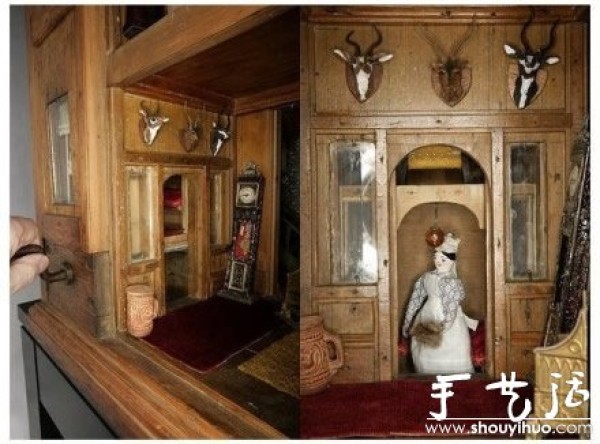 Aristocratic childlike innocence: a handmade European antique dollhouse