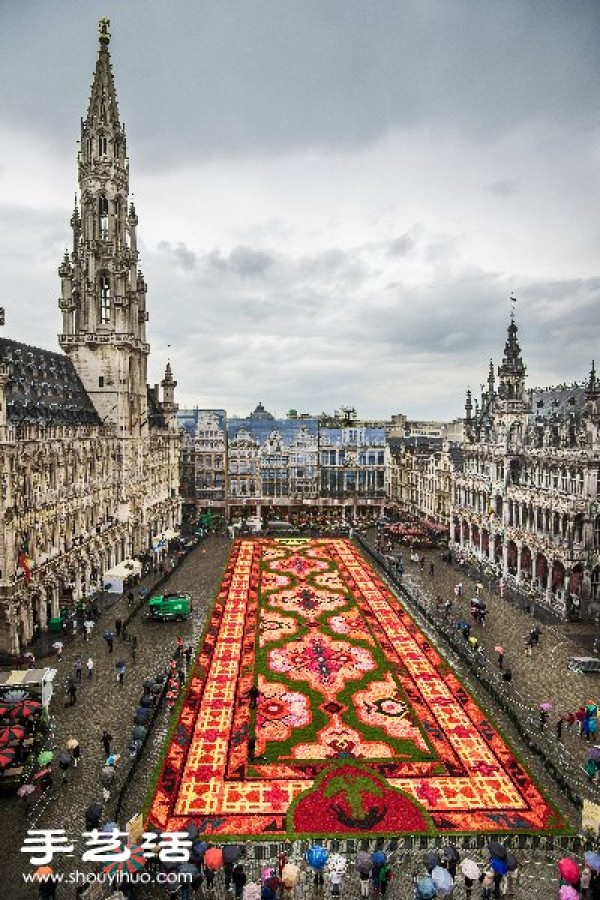 Super spectacular Belgian flower carpet! A total of one million begonias