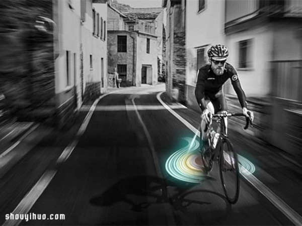 &B Cool concept design of laser beam projection bicycle light