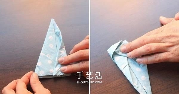 How to kill boredom by making origami rabbit heads on napkins