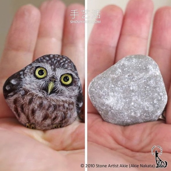 DIY ordinary stones into cute palm-sized animals