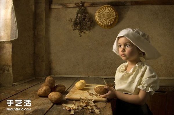 Childrens photography imitating world-famous paintings, very creative! 