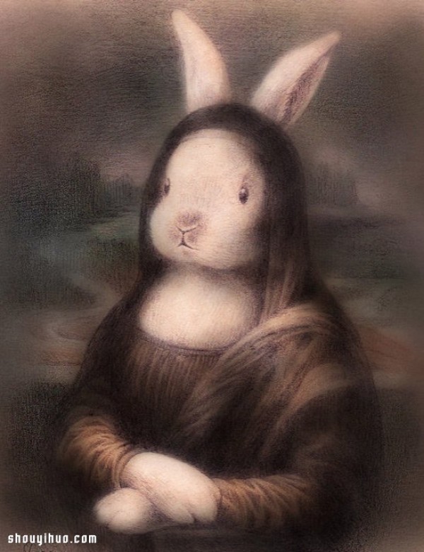 When a Rabbit Meets a Healing Hand Drawing by the Famous Painting and Illustrator Shae