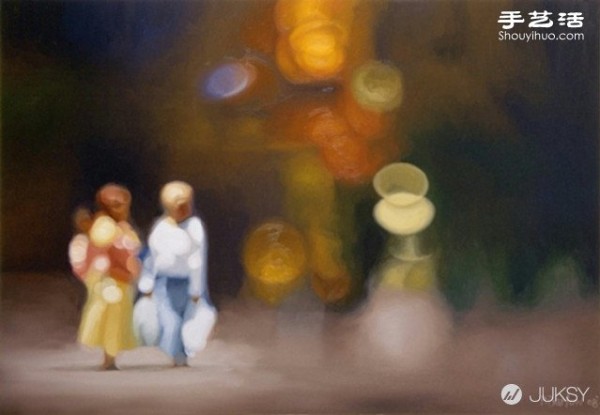 The photos taken out of focus are as hazy and beautiful as oil paintings