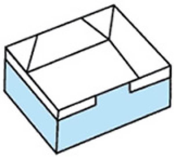 Illustration of the simplest folding method of a paper box. Use it for both storage and garbage collection! 