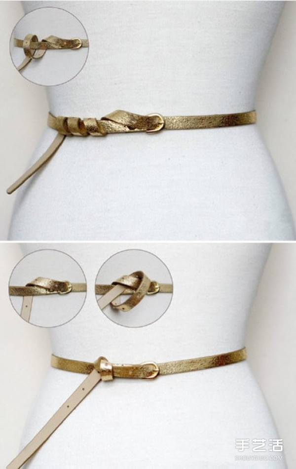 14 ways to tie a belt in a literary and artistic style that are often used in life