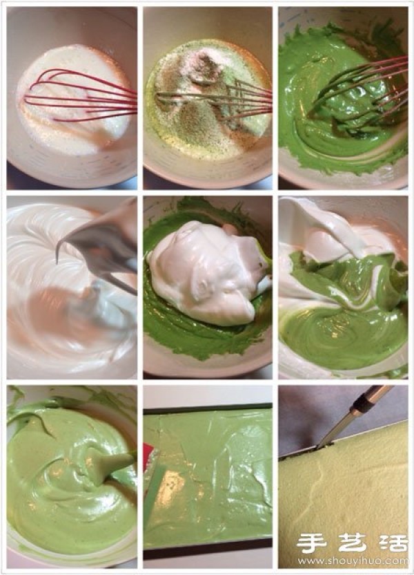 How to make green matcha angel cheese cake rolls