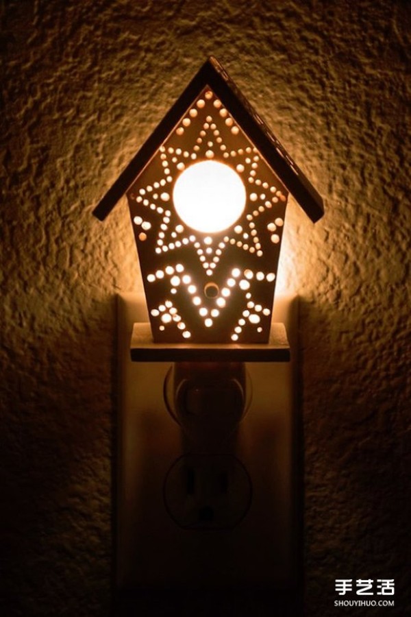 A romantic beacon at home! Fairytale wood lamp design that lights up the night