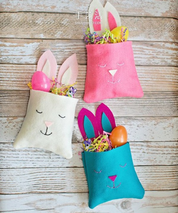 Easter Bunny StorageBag DIY handmade rabbit bag