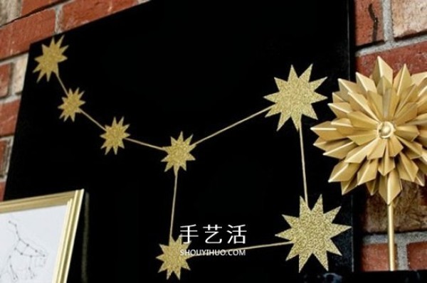 Starry sky pattern decorative painting DIY simple homemade starry sky painting decorative illustrations