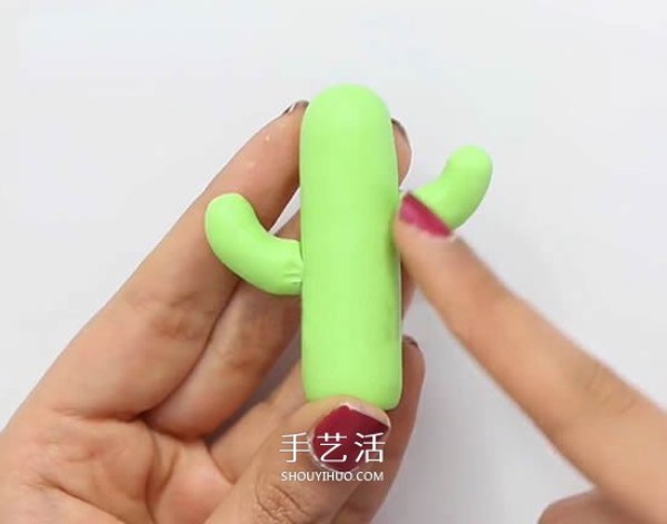 Ultra-light clay to make a cactus, a simple and cute cactus DIY