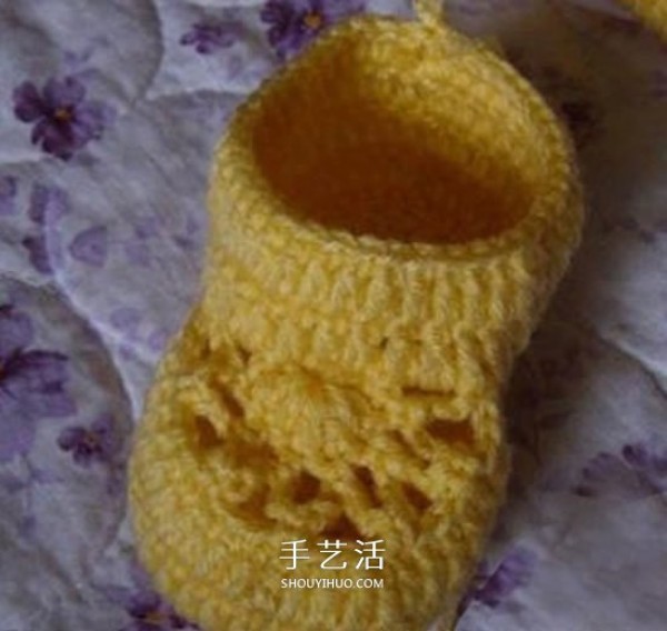 The weaving method of baby woolen warm shoes, the single color is already very good! 