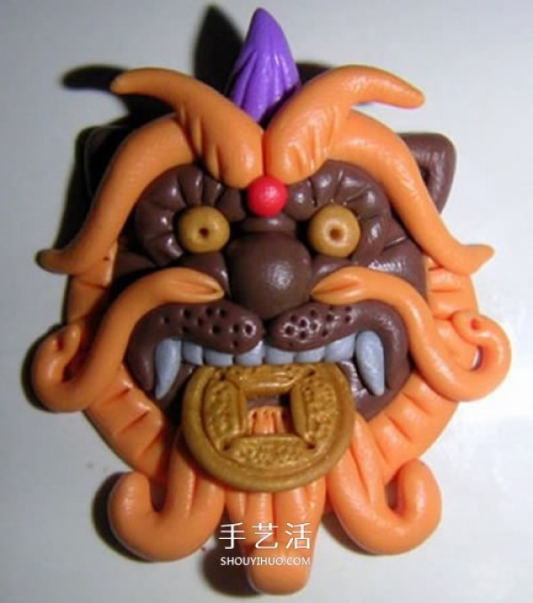 Recruit wealth and bring treasures! Illustration of how to make a Pixiu medal from soft clay