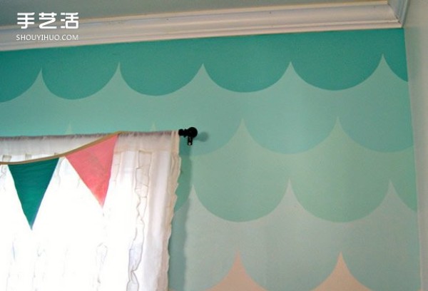 Fengwei gradient wall painting DIY, a simple way to make beautiful wall paintings