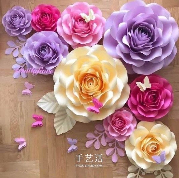 How to make handmade paper flowers with many beautiful paper flowers with complete illustrations