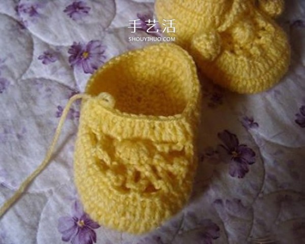 The weaving method of baby woolen warm shoes, the single color is already very good! 