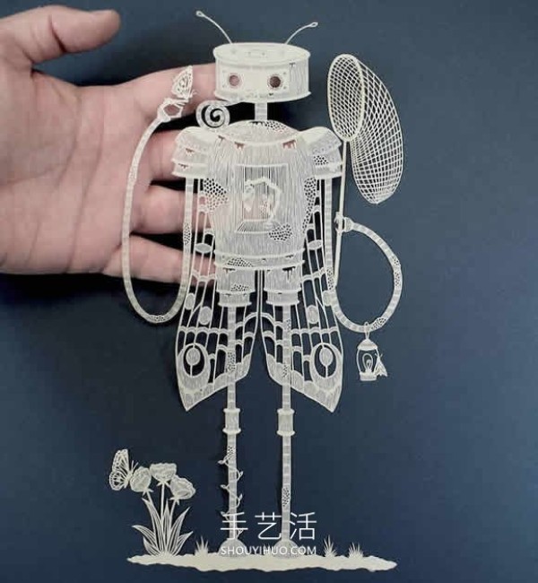 Engraving on a single piece of paper! Paper sculptures with amazing details