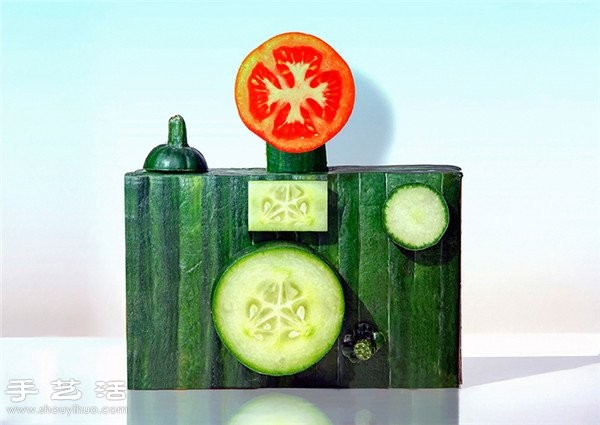 DIY creative plating works of common fruits and vegetables