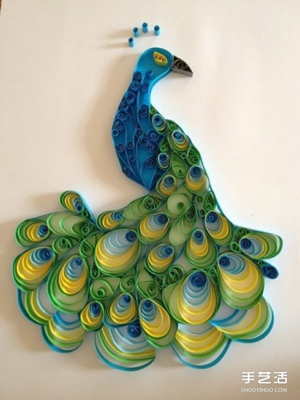 Appreciation of particularly beautiful quilling paper pictures, three-dimensional paper quilling works