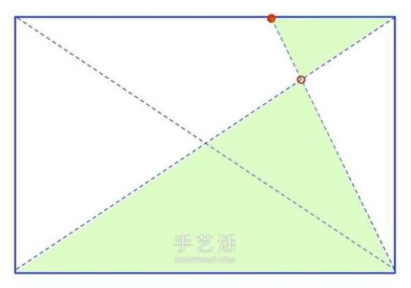 How to divide the entire paper into three equal parts using freehand origami without using tools