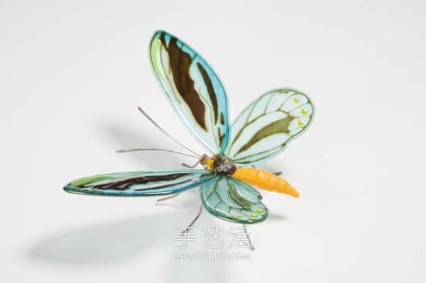 Realistic butterfly glass sculpture! Based on the endangered butterfly