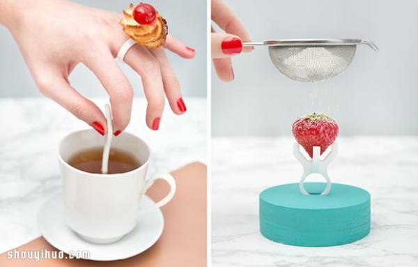 DIY laser-cut gourmet gourmet ring with a sweet and sour taste on your fingers