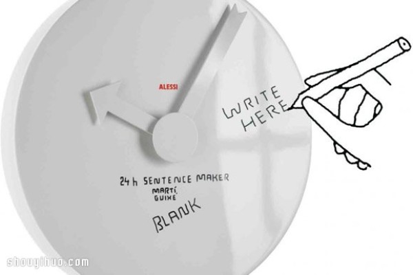 Creative wall clock product design that is convenient for writing and wiping