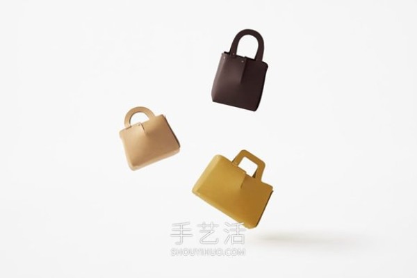 DIY flat to three-dimensional bag style! Fold leather into a handbag mai