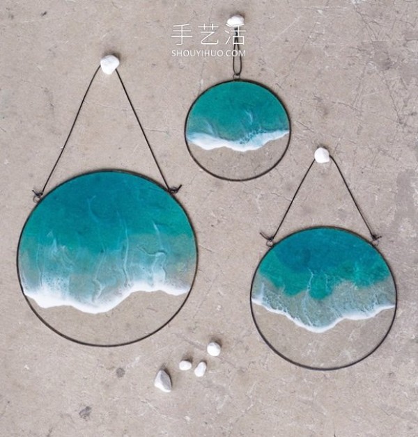 DIY resin wall hangings and pendants, outline the beauty of the waves! 